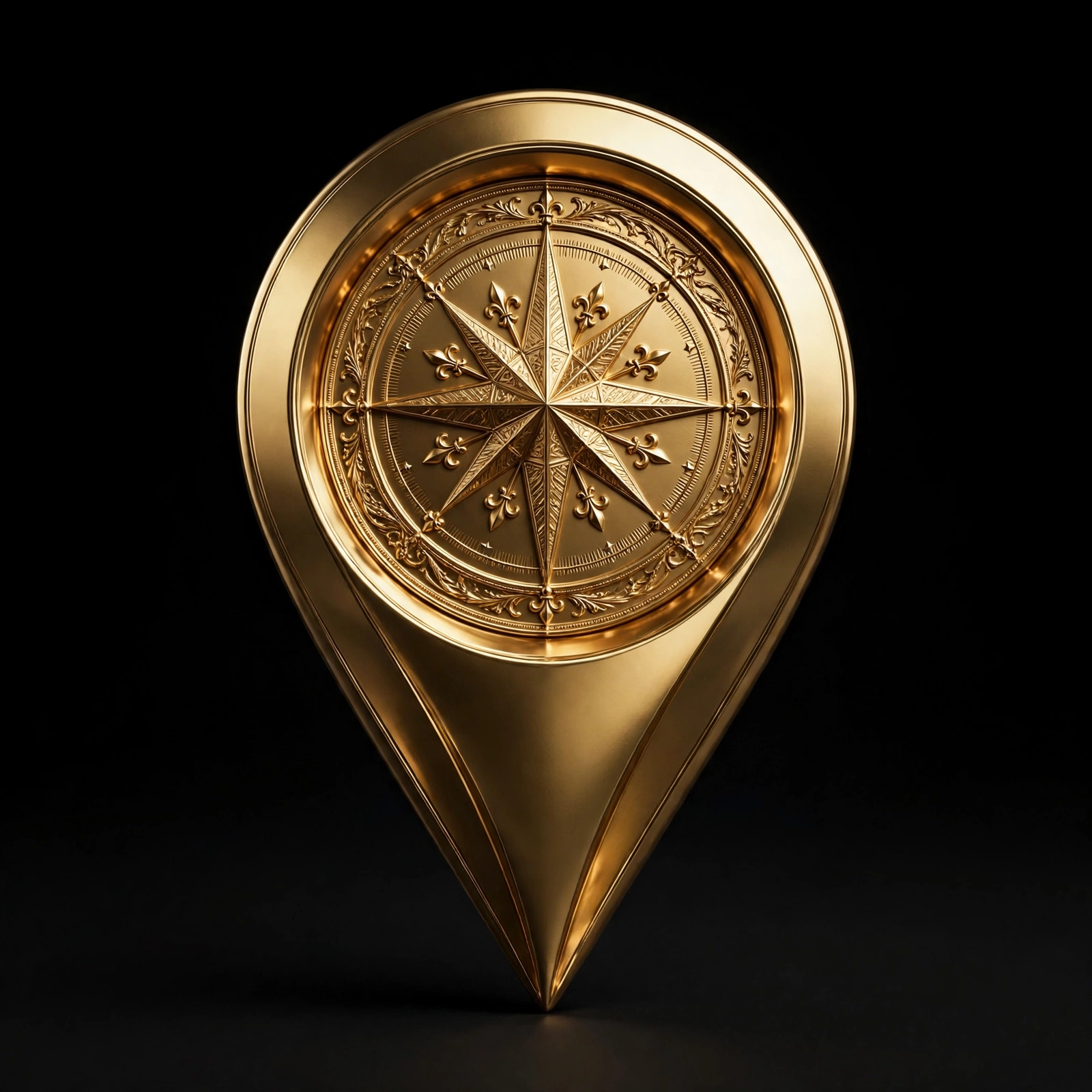 Gold location emblem