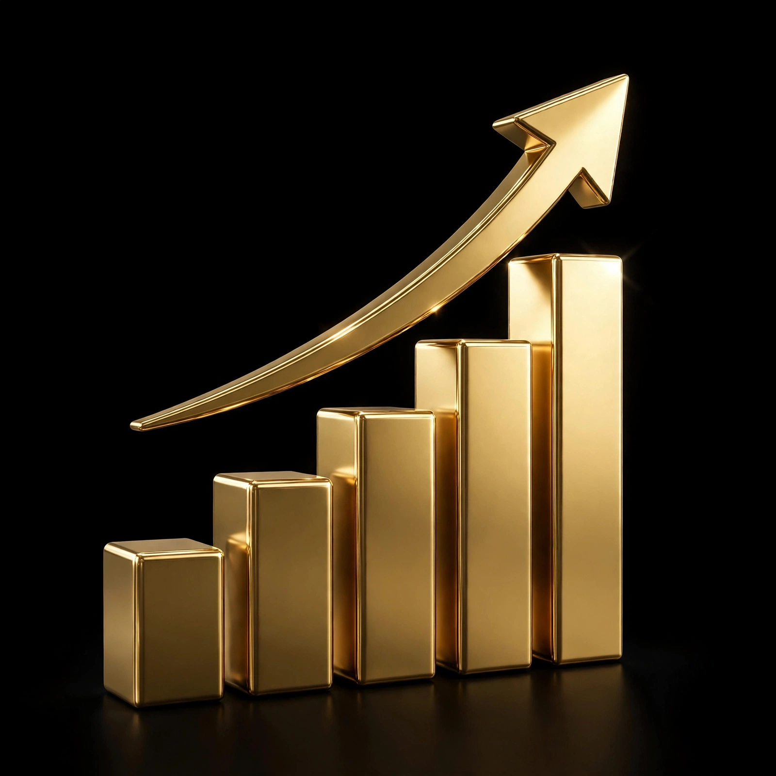 Gold growth chart representing purpose