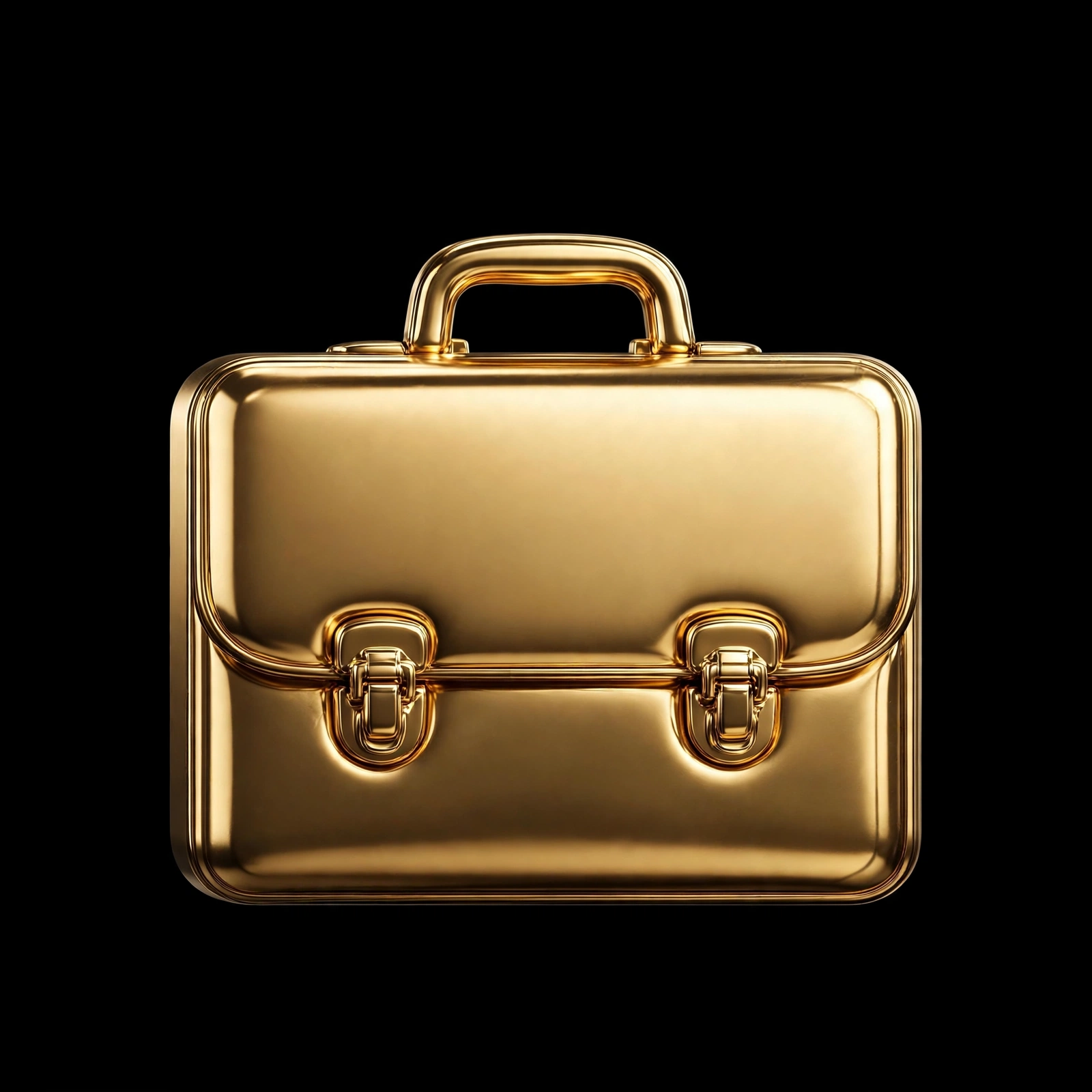 Gold briefcase icon